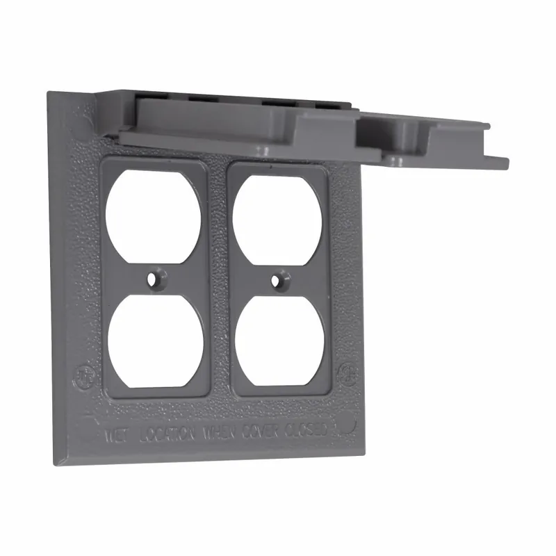 Thepitt TP7228 2G WP DPLX RCPT CVR  Weatherproof Self-Closing Cover