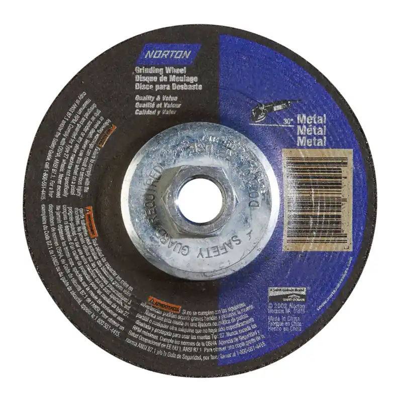Norton 66252843605 Type 27 Depressed Center Grinding Wheel 4-1/2 in Diameter