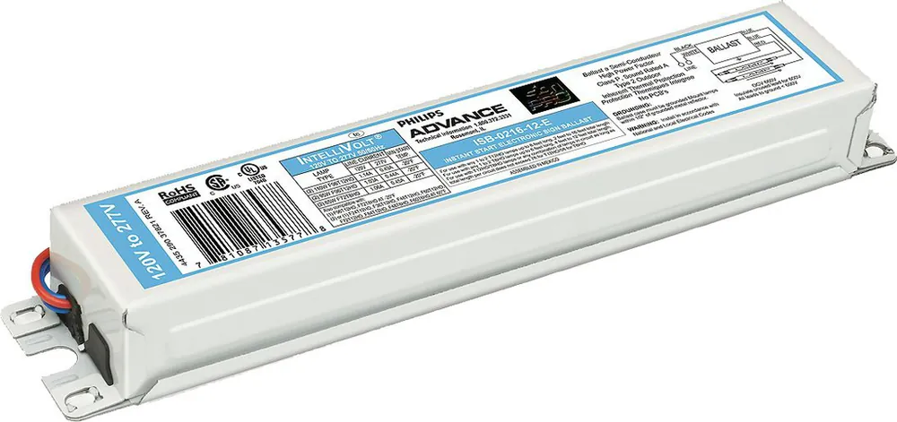 Advance ISB043214EI SignPRO Fluorescent Sign Ballast, T12/HO Lamp, 110 W Lamp, 120 to 277 VAC, Instant, 0.61 Ballast Factor