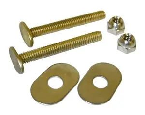 GENE RICH 24A-TP Bolt, Closet, Pr, Brass, 5/16 X 1-3/4