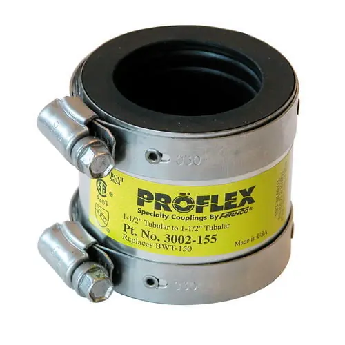 Fernco 3002-155 1-1/2 Tubular To 1-1/2 Tubul