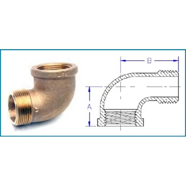 Matco-Norca B-ST9000LF Brass Elbow 90 Degree