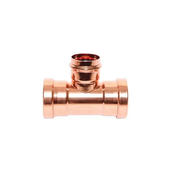 EverFlow PCRT3014 Copper Tee P x P x P 3 inch x 1-1/4 inch x 3 inch