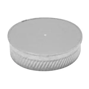 Gray Metal 3-309 End Cap with Crimp 3 inches