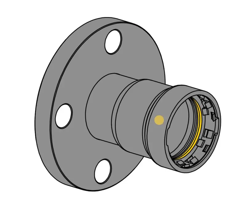 EverFlow TPFL0012G 1/2 P X Flange Flange TitanpressG HNBR Gas Carbon Steel