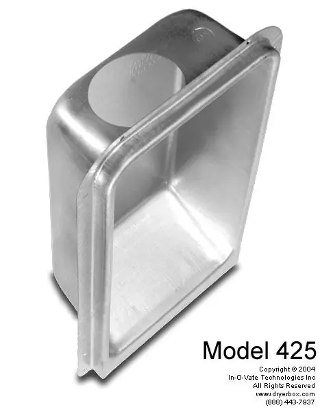 IN-O-VATE TECHNOLOGIES DB425 UP DRYERBOX (2X6 WALL) 10X18.5X4-1/4 I.D.