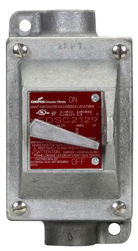 Eaton EDSC2129-SA Snap Switch Control Station 1P20A 120-277V