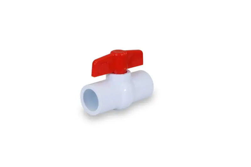 EverFlow 265S200 2 Solvent Sch. 40 PVC Ball Valve White NSF Approved
