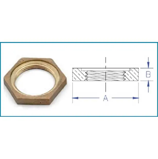 Matco-Norca LLC B-LN03LF Brass Locknut