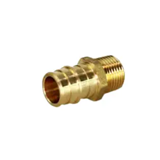 EverFlow WPMA5812-NL 5/8 F1960 x 1/2 MIP PEX Brass Adapter