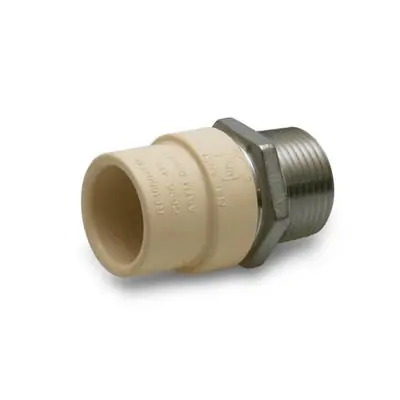 Alliance Consumer Group SSCPM012-NL Adapter Male Transition CPVC SCH 40 1/2 Slip x 1/2 Brass MIP