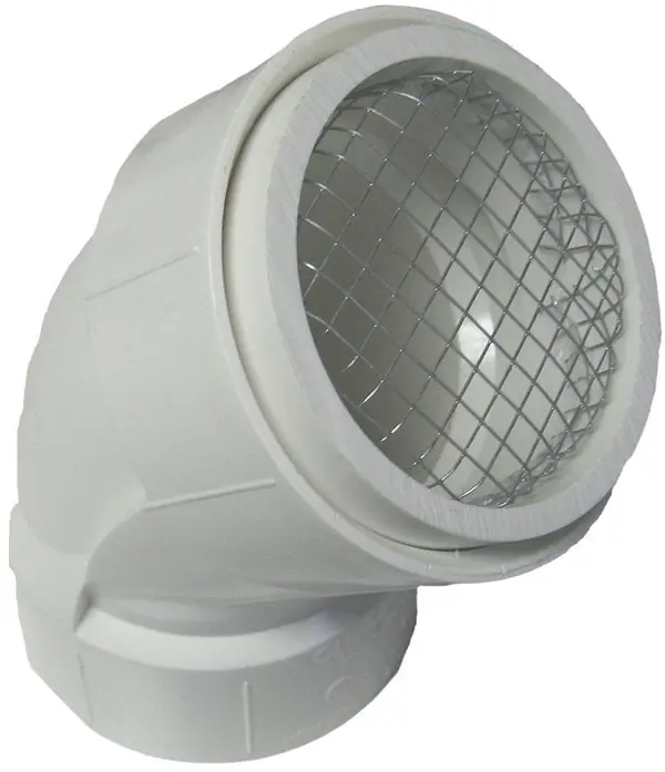 EverFlow TVS2SS PVC Termination Vent with Stainless Steel Screen