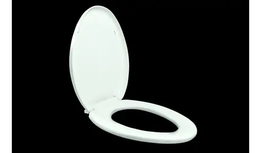 CENTOCO 3850SC-WH Elongated Slow Close Plastic Seat With Wrap Over Cover White