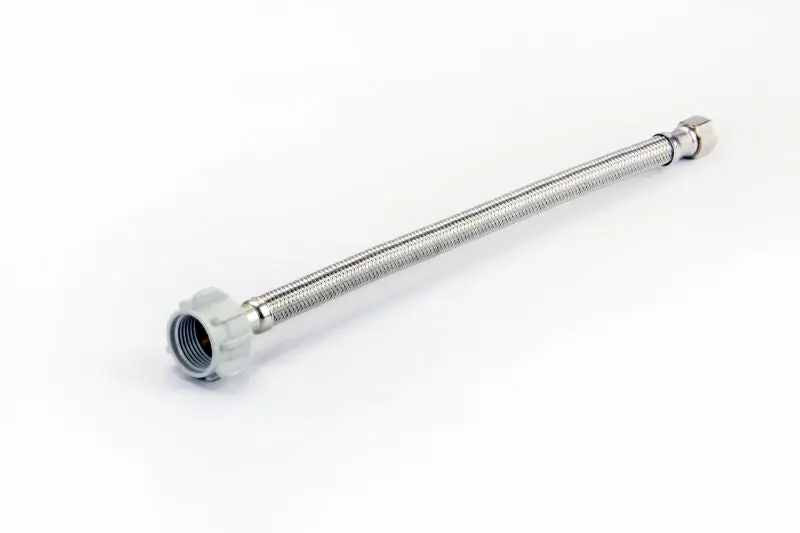 EverFlow 27424-NL 24 SS Braided 3/8 Comp X 7/8 BC Plas Nut Tank Supply Lead Free