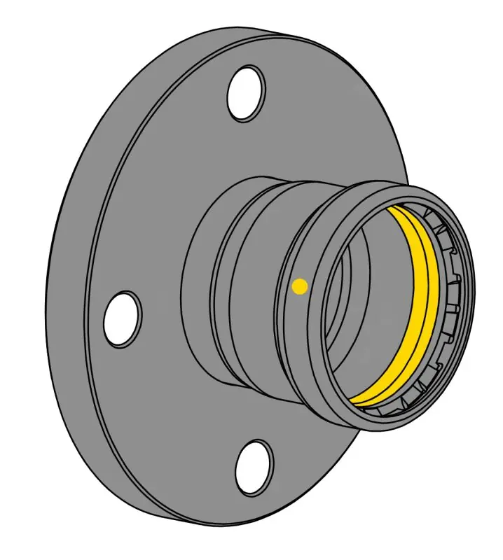 EverFlow TPAF0400G Flange XL TitanpressG HNBR Gas Carbon Steel