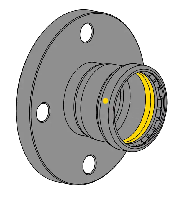 EverFlow TPAF0212G Flange Xl Titanpressg Hnbr Gas Carbon Steel