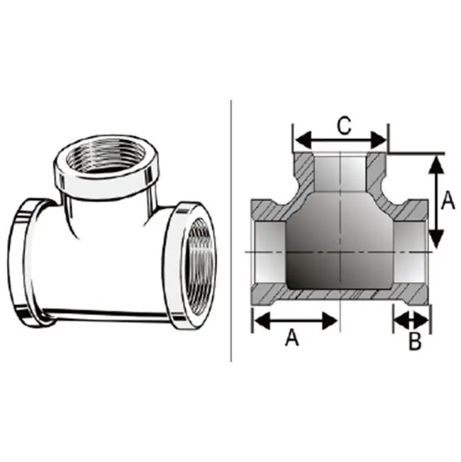 Matco-Norca C-T04LF CPT3/4 3/4 Chrome Tee