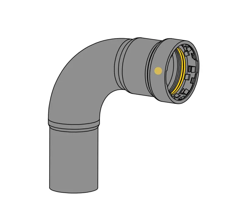 EverFlow TPSN0112G 1-1/2 P x P 90 Street Elbow