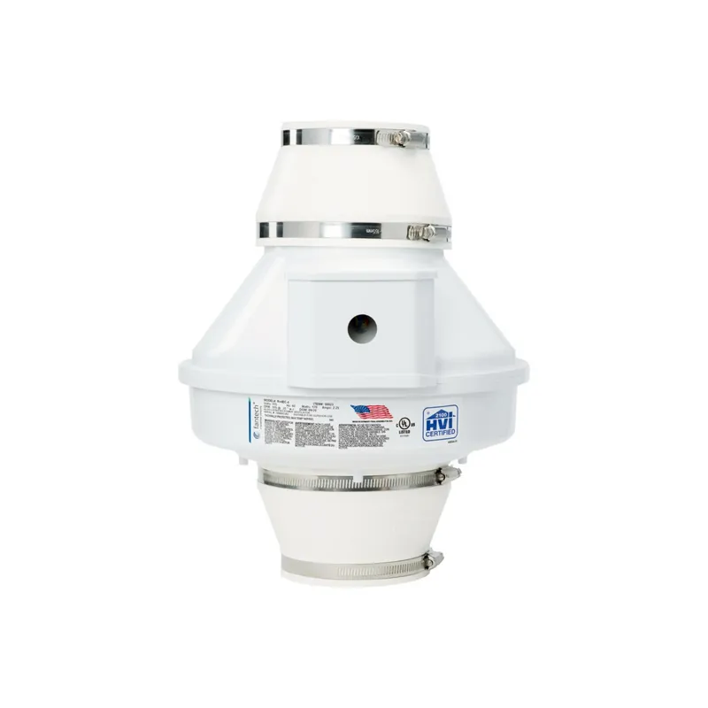 CLEAN COMFORT RN4EC-4 Inline Radon Duct Fan 4 Adjustable Speed