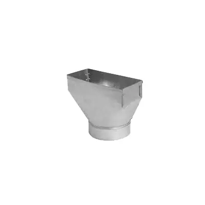 GRAY METAL 110R-14X4X8 REGISTER BOOT STRAIGHT 8 IN 4 X 14