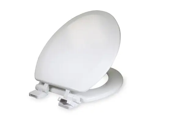 EverFlow TSWE3-W Deluxe Molded Wood Elongated White Adjustable Hinge Slow Close