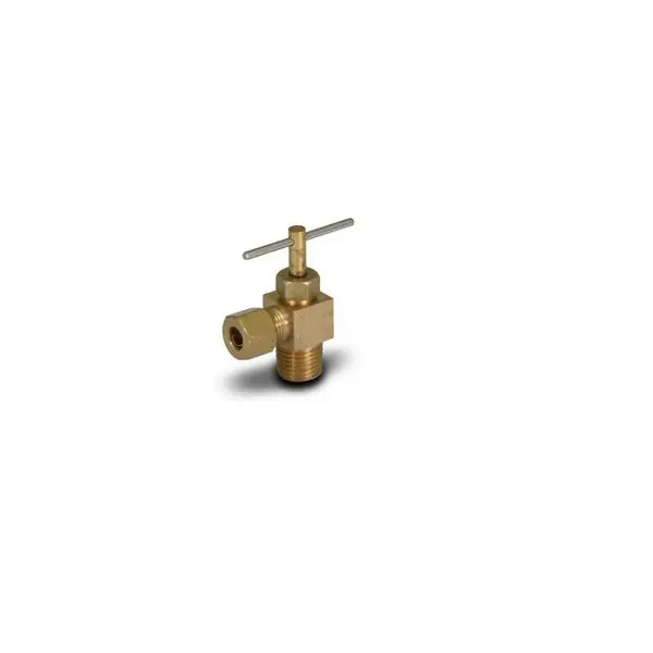 EverFlow NV69-3814-NL 3/8 OD COMP X 1/4 MIP ANGLE NEEDLE VALVE LEAD FREE