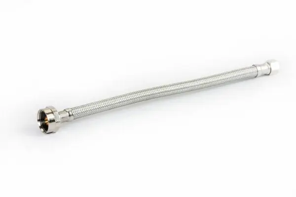 EverFlow 27417-NL 16 SS Braided 3/8 Comp x 7/8 BC Br Nut Tank Supply Lead Free