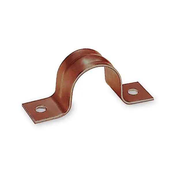 EverFlow PPS-CC112 1-1/2 inch 22GA Pipe Strap 2 Hole Copper Coated