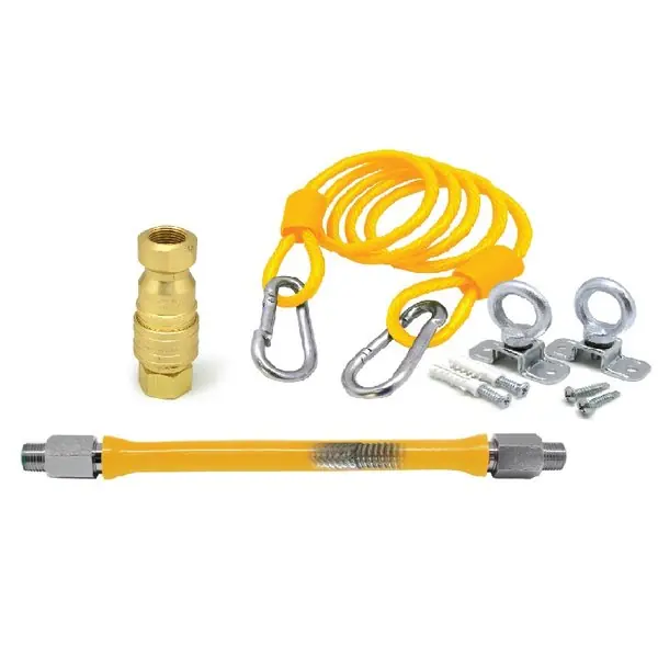 EverFlow FTGC-BL34-48N-AC Food Service Connector with Quick Disconnect and Restraining Cable