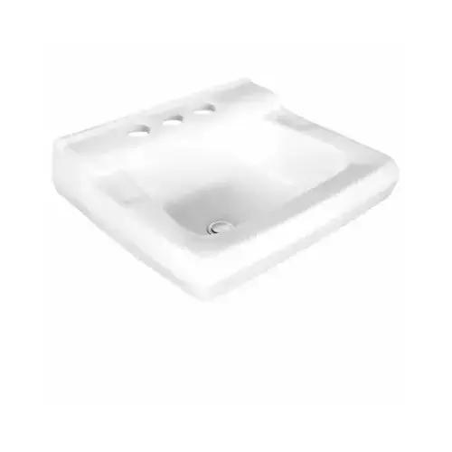 Mansfield 1918 MSF1918WH Lavatory 13-1/2 in W x 10 in D Bowl 4 in Faucet Hole Spacing