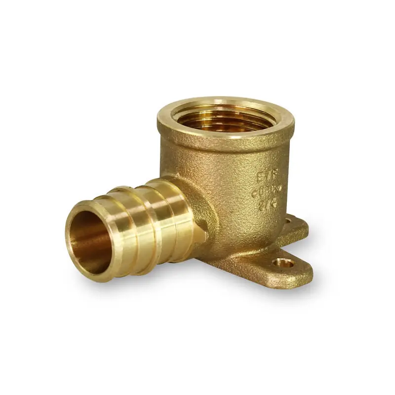 EverFlow WPDL0034-NL 3/4 F1960 x 3/4 FIP PEX Brass Drop Ear Elbow LF