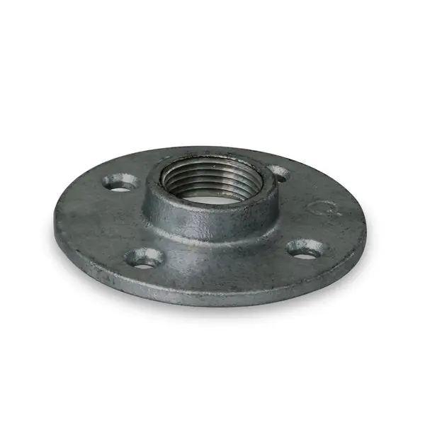 EverFlow BMFL0018 1/8 Floor Flange With Holes Black Malleable