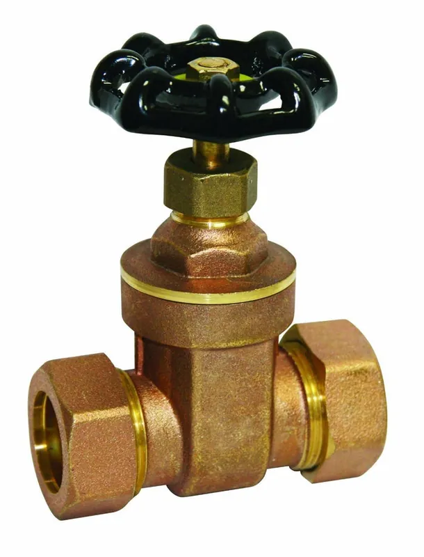 EverFlow 205P001-NL Compression Brass Gate Valve Lead Free