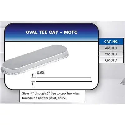 Metal Fab 5MOTC Tee Cap 5 Oval Type B Vent