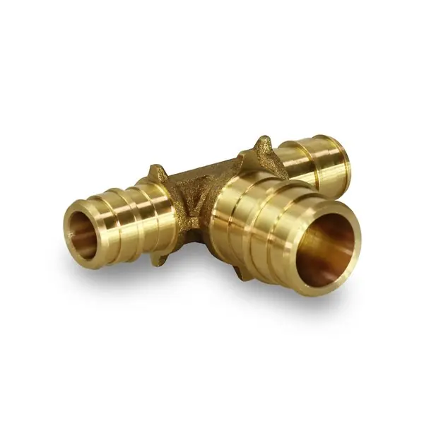 EverFlow WPRT1033-NL 1 F1960 x 3/4 F1960 x 3/4 F1960 PEX Brass Reducing Tee LF