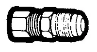 Holyoke Fittings 6242-4 CNU1/4X1/8LF Compression Union 1/4X1/8 Lead-Free