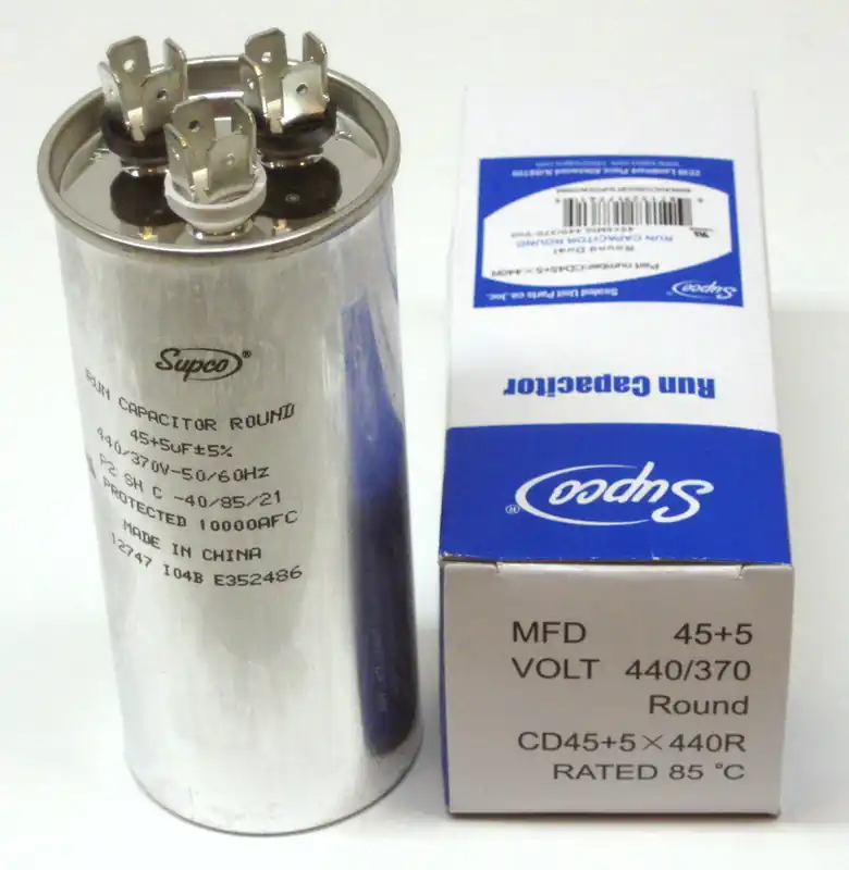 SeaLed Unit Parts Company CD45+5X440R 45/5 UF 440V Dual Capacitor Round