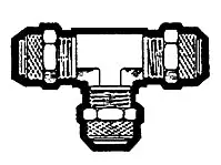 Holyoke Fittings 9564-4 PCNT1/4 70-14 1/4 Poly Comp. Tee