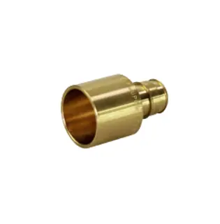 EverFlow WPSFA1258-NL 5/8 F1960 x 1/2 Female Sweat PEX Brass Adapter LF