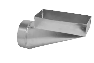 GRAY METAL 10X2X6-112R REGISTER BOOT CENTER 2X10X6