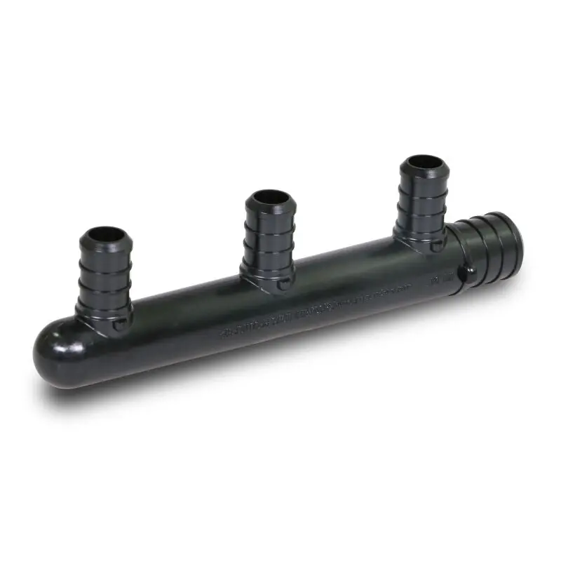 EverFlow PMC3-3412 3/4 x 3/4 x 1/2 W/3 Ports Closed Poly PEX Manifold