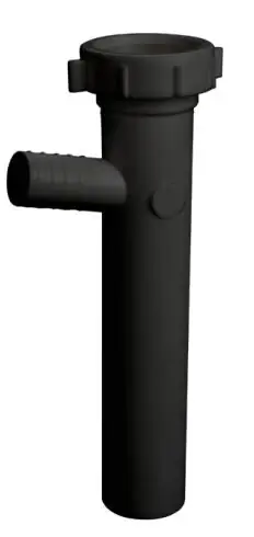 EverFlow B21313 1-1/2 x 8 Direct Connect Branch Tailpiece W 3/4 Branch Black
