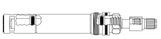 BARRY E. WALTER SR. CO. LF480381# Stem Assy, Brass, H, P/P Tub Fct