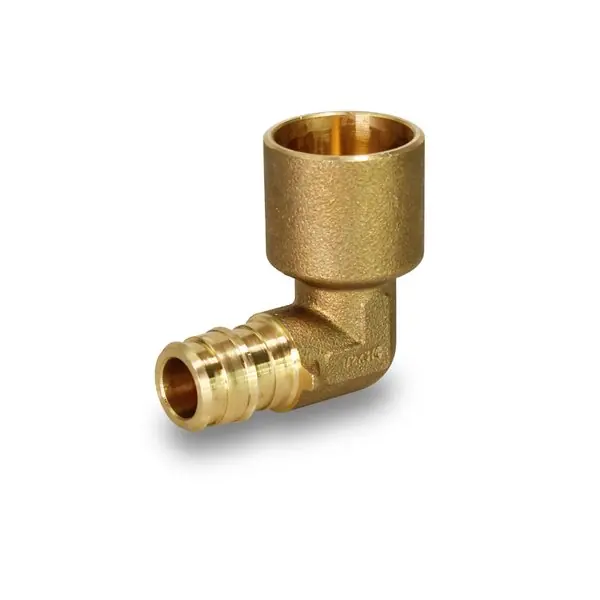 EverFlow PWSL1234-NL 1/2 F1960 x 3/4 Female Sweat PEX Brass Elbow LF