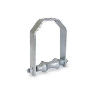 EverFlow HRYA-HD06 Adjustable Steel Clevis Pipe Roller Hanger Galvanized Hot Dipped