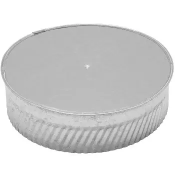 Gray Metal 5-309 FVP6505 End Cap With Crimp 5 in