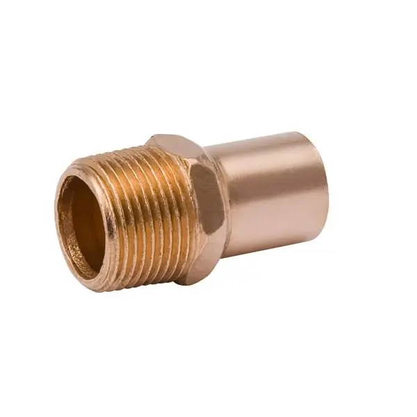 EverFlow W01431 1/2 Nom Ftg X M Adapter 5/8 Od Ftg X 1/2 M Domestic