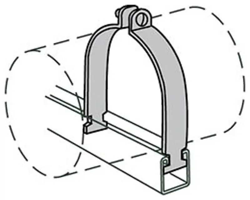 Coburn Supply 75521100 2 Galvanized Steel Pipe Strut Clamp