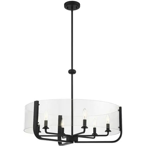 Eurofase 38155-031 Campisi 6LT Chandelier Black
