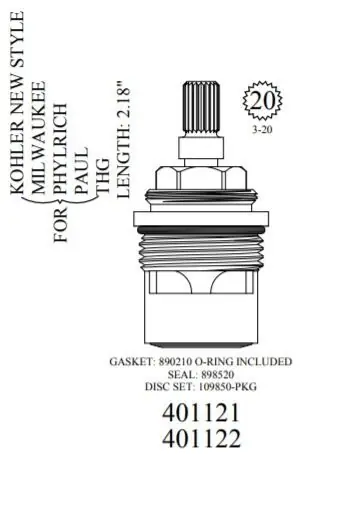 BARRY E. WALTER SR. CO. 401122 MILWAUKEE KOHLER ROMAN TUB 2-1/4 2